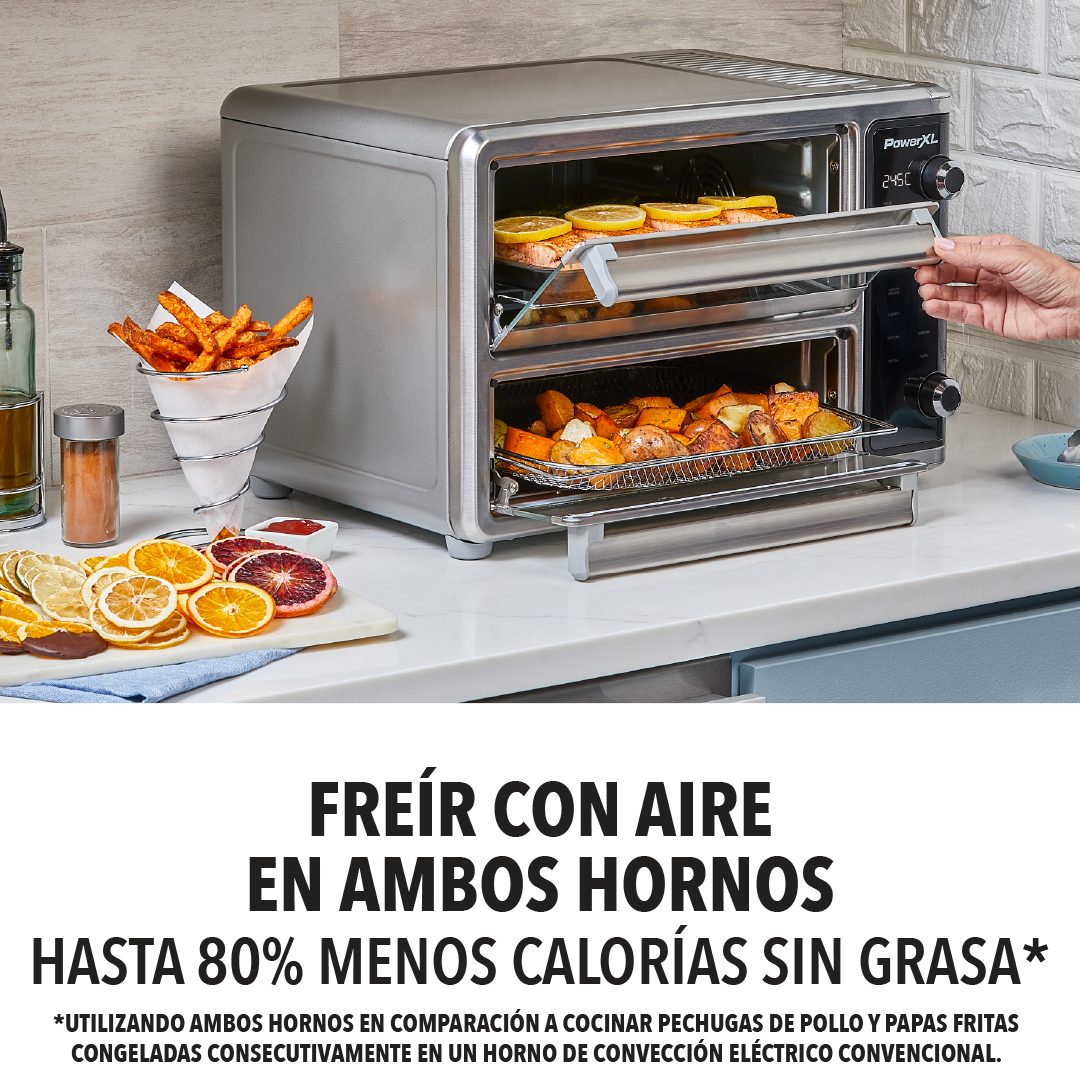 Freír con aire en ambos hornos